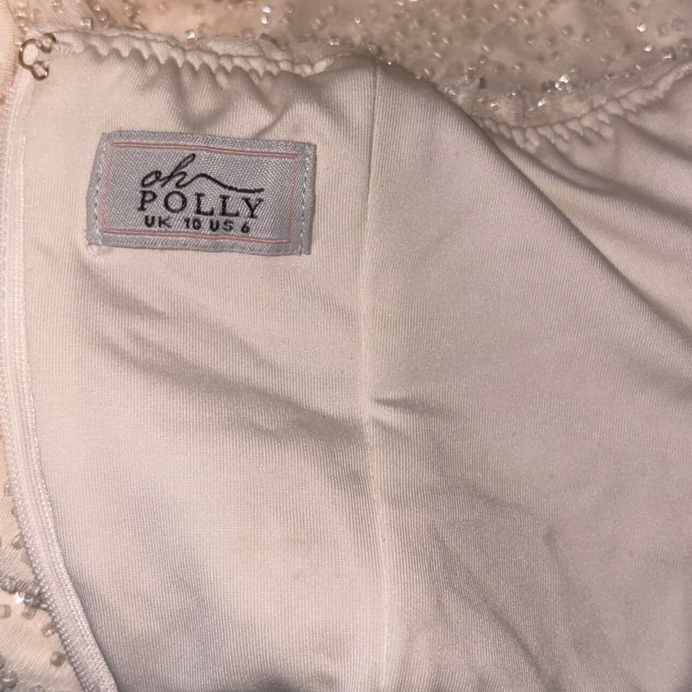 Oh Polly Embellished Bandeau Cowl Neck Maxi Dress Sz 6 - Picture 4 of 4